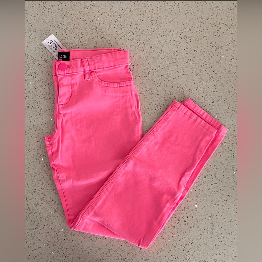 NWT Girls, Neon Berry Color Jeans, Size 8